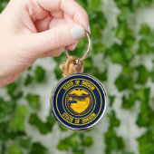Oregon Round Emblem Schlüsselanhänger (Hand)