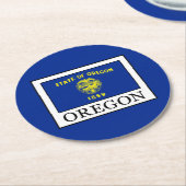 Oregon Runder Pappuntersetzer (Angewinkelt)