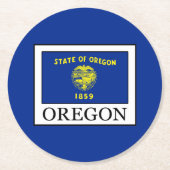 Oregon Runder Pappuntersetzer (Vorderseite)