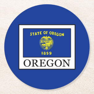 Oregon Runder Pappuntersetzer