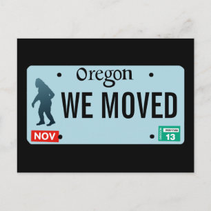Oregon Sasquatch License Plate Ankündigungspostkarte
