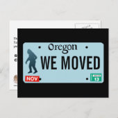 Oregon Sasquatch License Plate Ankündigungspostkarte (Vorne/Hinten)