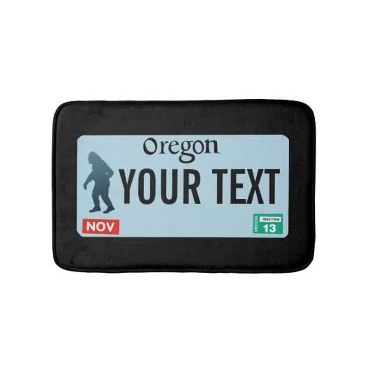 Oregon Sasquatch License Plate Badematte (Vorderseite)