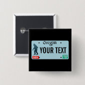 Oregon Sasquatch License Plate Button (Vorne & Hinten)