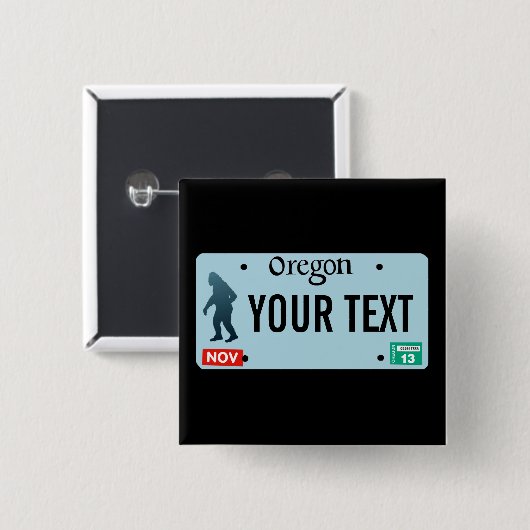 Oregon Sasquatch License Plate Button (Vorne & Hinten)