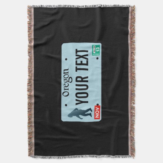 Oregon Sasquatch License Plate Decke (Vorderseite Vertikal)