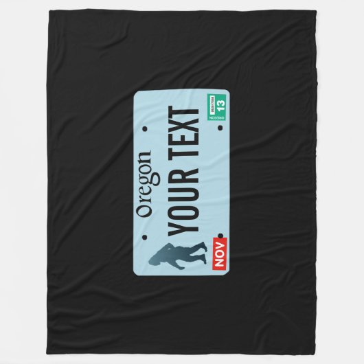 Oregon Sasquatch License Plate Fleecedecke (Vorderseite)