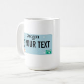 Oregon Sasquatch License Plate Kaffeetasse (Vorderseite Links)