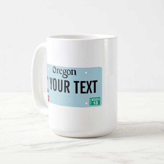 Oregon Sasquatch License Plate Kaffeetasse (Vorderseite Links)