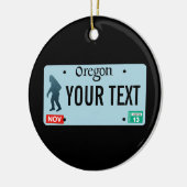 Oregon Sasquatch License Plate Keramik Ornament (Links)