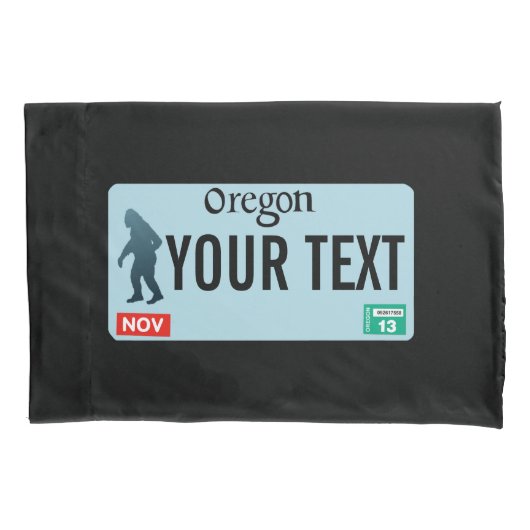 Oregon Sasquatch License Plate Kissenbezug (Vorderseite)