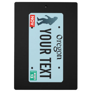 Oregon Sasquatch License Plate Klemmbrett