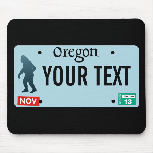 Oregon Sasquatch License Plate Mousepad (Vorne)