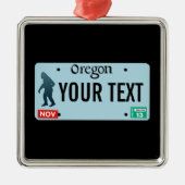 Oregon Sasquatch License Plate Ornament Aus Metall (Vorne)