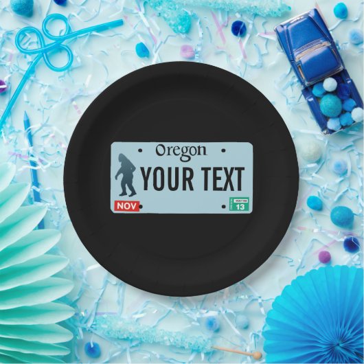 Oregon Sasquatch License Plate Pappteller (Party)