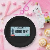 Oregon Sasquatch License Plate Pappteller (Party)