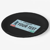 Oregon Sasquatch License Plate Pappteller (Schrägansicht)