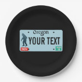 Oregon Sasquatch License Plate Pappteller (Vorderseite)