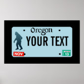 Oregon Sasquatch License Plate Poster (Vorne)