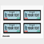 Oregon Sasquatch License Plate Rechteckiger Aufkleber (Blatt)