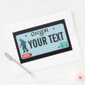 Oregon Sasquatch License Plate Rechteckiger Aufkleber (Umschlag)