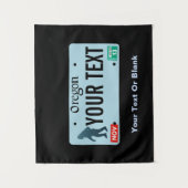 Oregon Sasquatch License Plate Wandteppich (Vorderseite)
