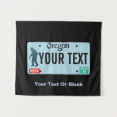 Oregon Sasquatch License Plate Wandteppich (Vorderseite (Horizontal))