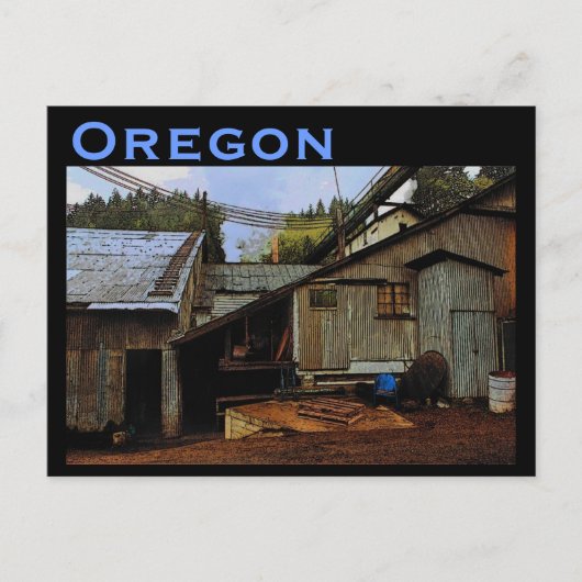 Oregon Sawmill Postcard Postkarte (Vorderseite)