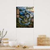 Oregon-Schädel-Kunstprint | State of Mind Poster (Küche)