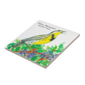 Oregon Souvenir Meadowlark Botanical Fliese (Seite)