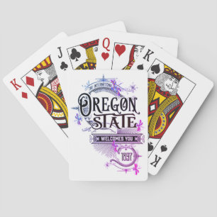 Oregon Spielkarten Vintage-Illustration