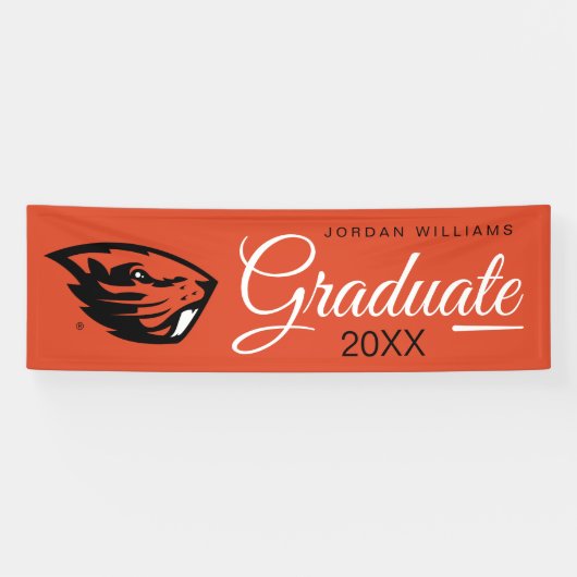 Oregon Staat Beavers | Biberkopf Banner (Horizontal)