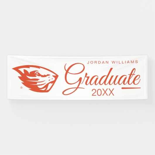 Oregon Staat Beavers | Biberkopf Banner (Horizontal)