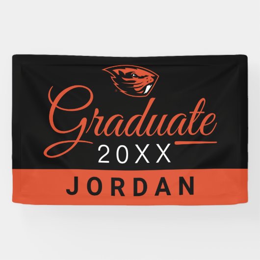 Oregon Staat Beavers | Biberkopf Banner (Horizontal)