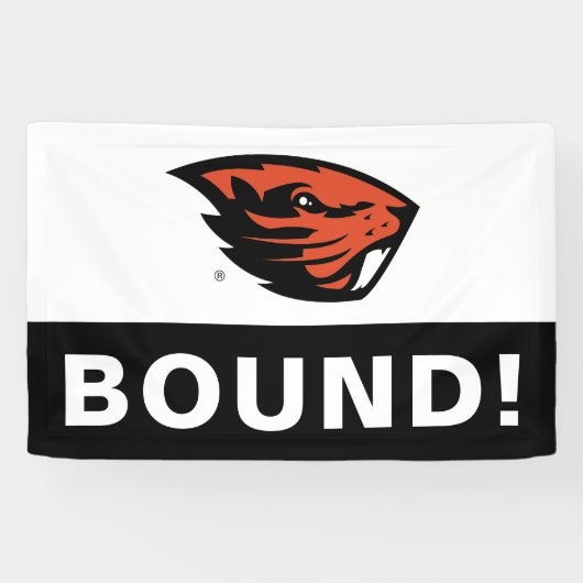 Oregon Staat Beavers | Biberkopf Banner (Horizontal)