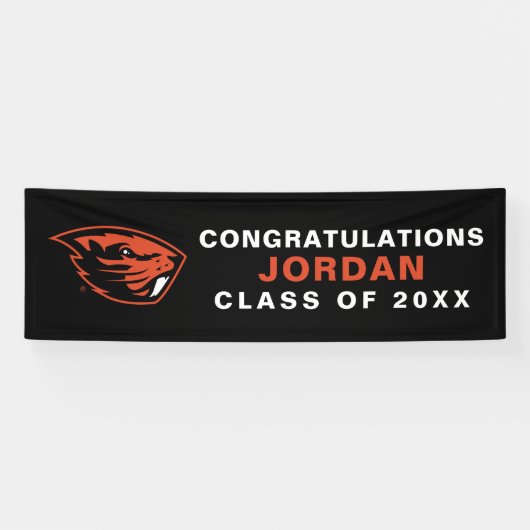 Oregon Staat Beavers | Biberkopf Banner (Horizontal)
