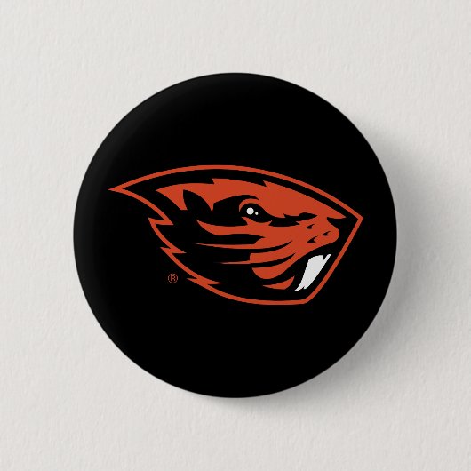 Oregon Staat Beavers | Biberkopf Button (Vorderseite)
