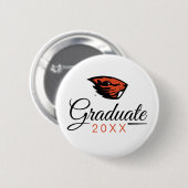 Oregon Staat Beavers | Biberkopf Button (Vorne & Hinten)