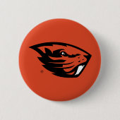 Oregon Staat Beavers | Biberkopf Button (Vorderseite)