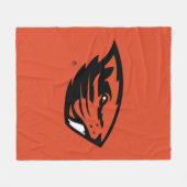 Oregon Staat Beavers | Biberkopf Fleecedecke (Vorderseite (Horizontal))