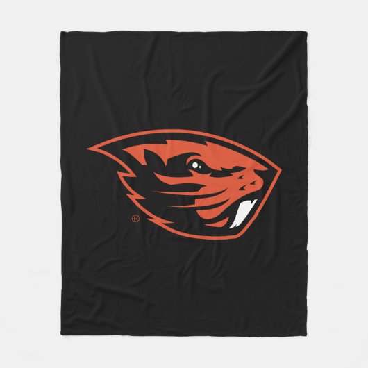 Oregon Staat Beavers | Biberkopf Fleecedecke (Vorderseite)