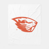 Oregon Staat Beavers | Biberkopf Fleecedecke (Vorderseite)