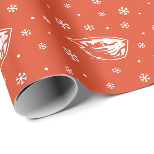 Oregon Staat Beavers | Biberkopf Geschenkpapier (Rolleneckpunkt)