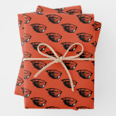 Oregon Staat Beavers | Biberkopf Geschenkpapier Set (Beispiel)