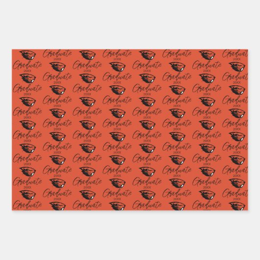 Oregon Staat Beavers | Biberkopf Geschenkpapier Set (Vorderseite 2)