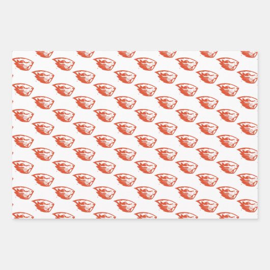 Oregon Staat Beavers | Biberkopf Geschenkpapier Set (Vorderseite 2)