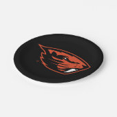 Oregon Staat Beavers | Biberkopf Pappteller (Schrägansicht)