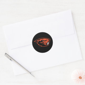 Oregon Staat Beavers | Biberkopf Runder Aufkleber