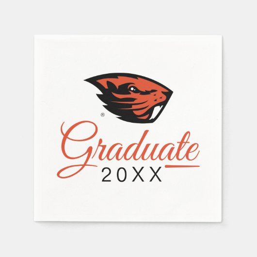 Oregon Staat Beavers | Biberkopf Serviette (Vorderseite)