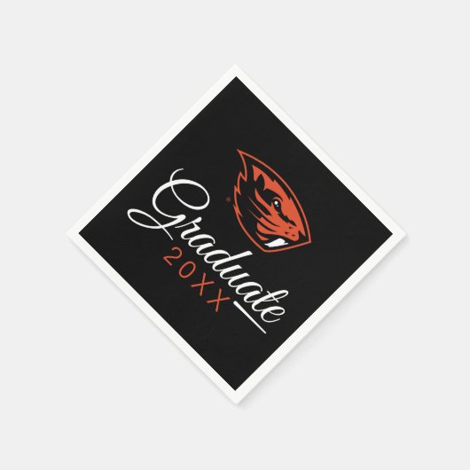 Oregon Staat Beavers | Biberkopf Serviette (Ecke)